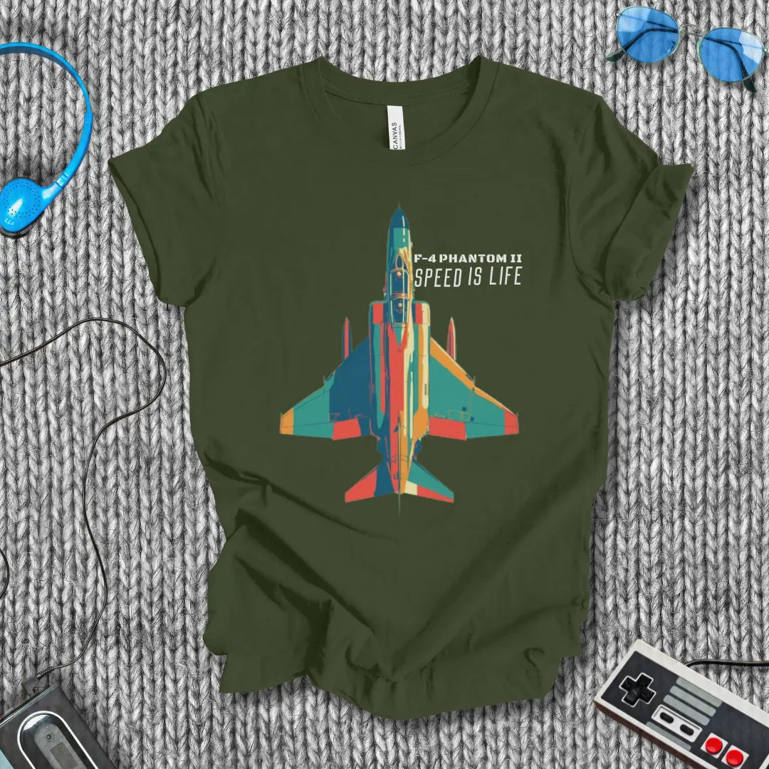 F-4 Phantom II Speed is Life  T-Shirt Bella+Canvas